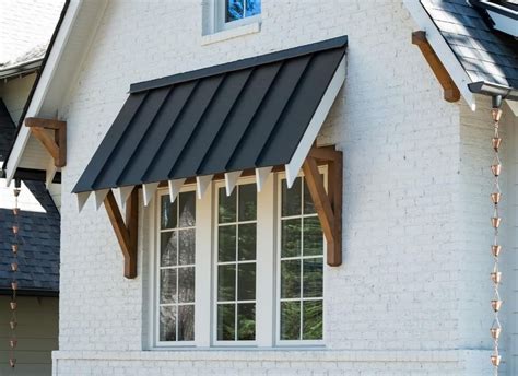 metal awnings for house windows|metal roof awning over window.